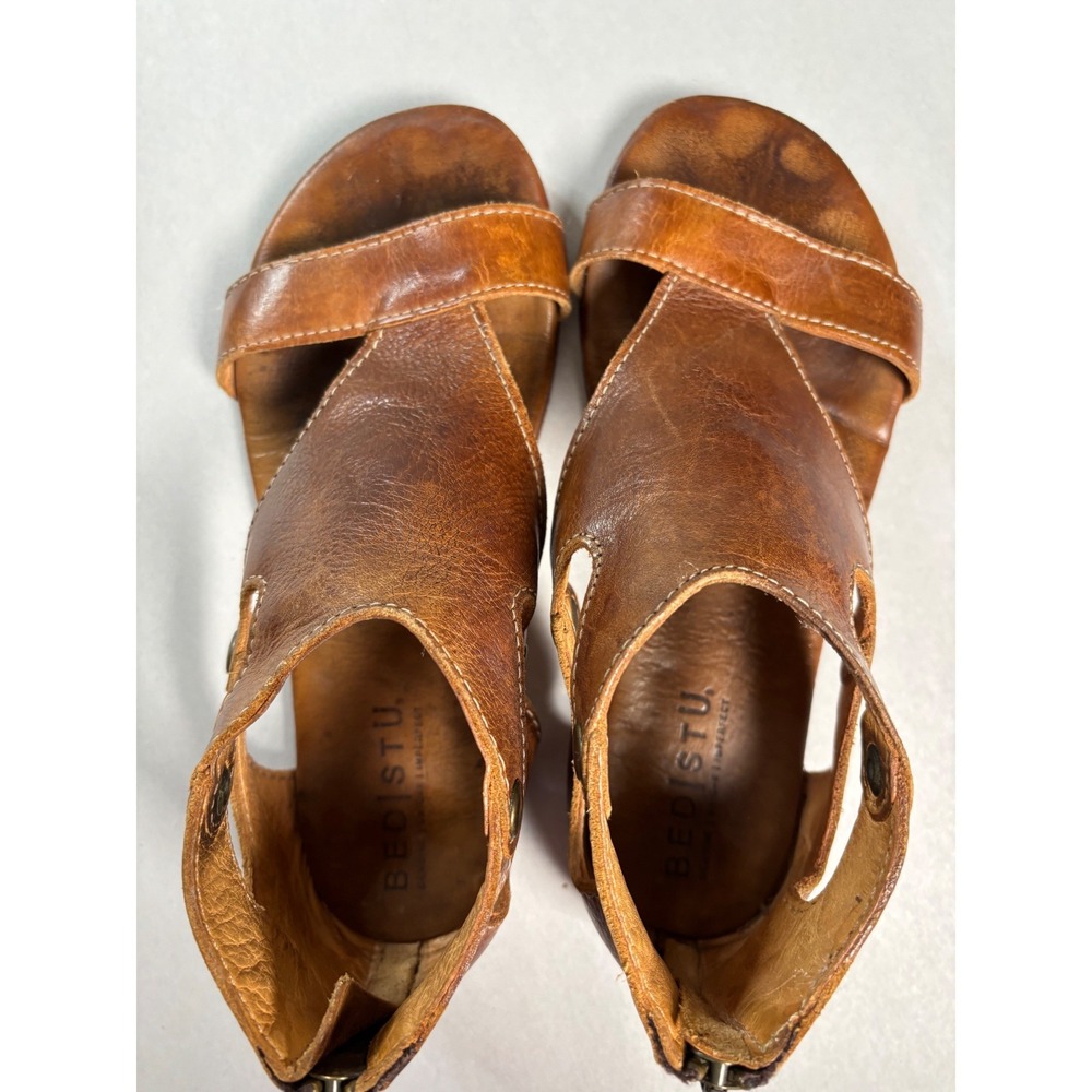 Bed Stu Womens Brown Soto Leather Sandals Size 6 Boho Gladiator Rustic Flats - Picture 12 of 12